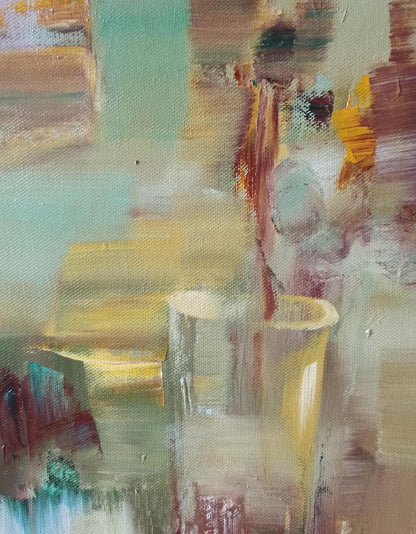 Abstract oil painting Bounty of the Table Anatoly Tarabanov