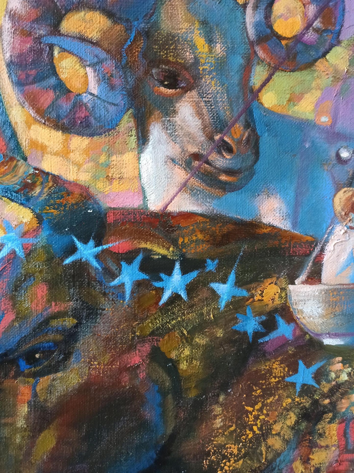 Abstract oil painting Zodiac signs Anatoly Borisovich Tarabanov