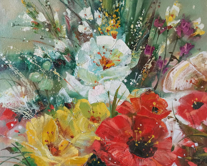 Abstract oil painting Garden Delight Anatoly Tarabanov