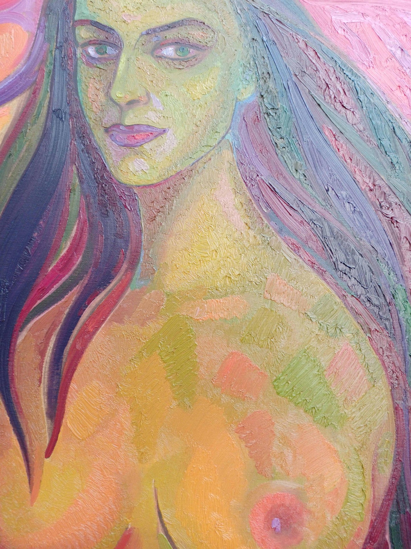 Abstract oil painting Woman portrait