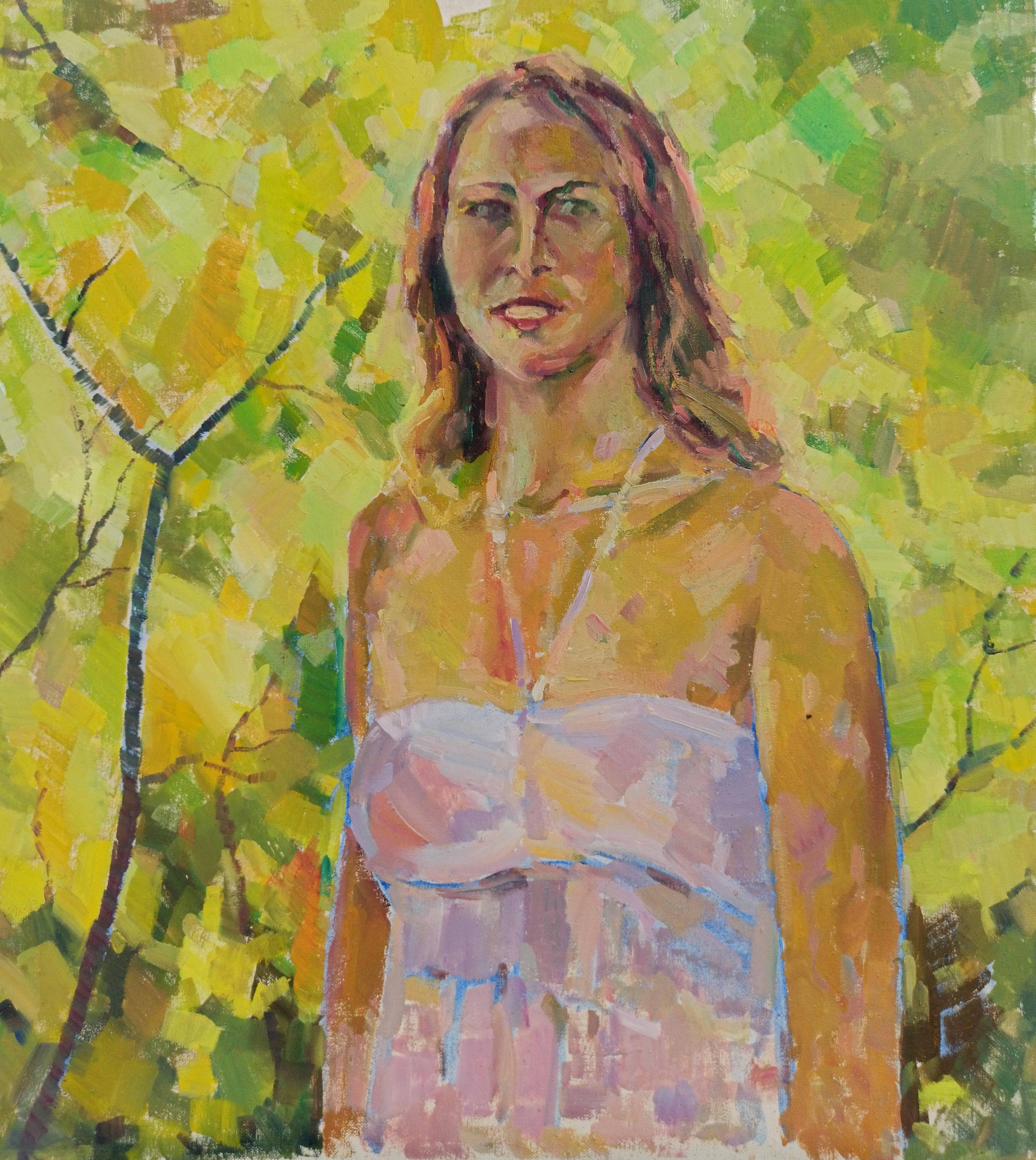 Oil painting Portrait of a woman Peter Dobrev
