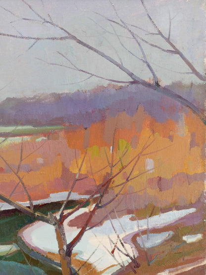 Oil painting Spring stream Peter Dobrev