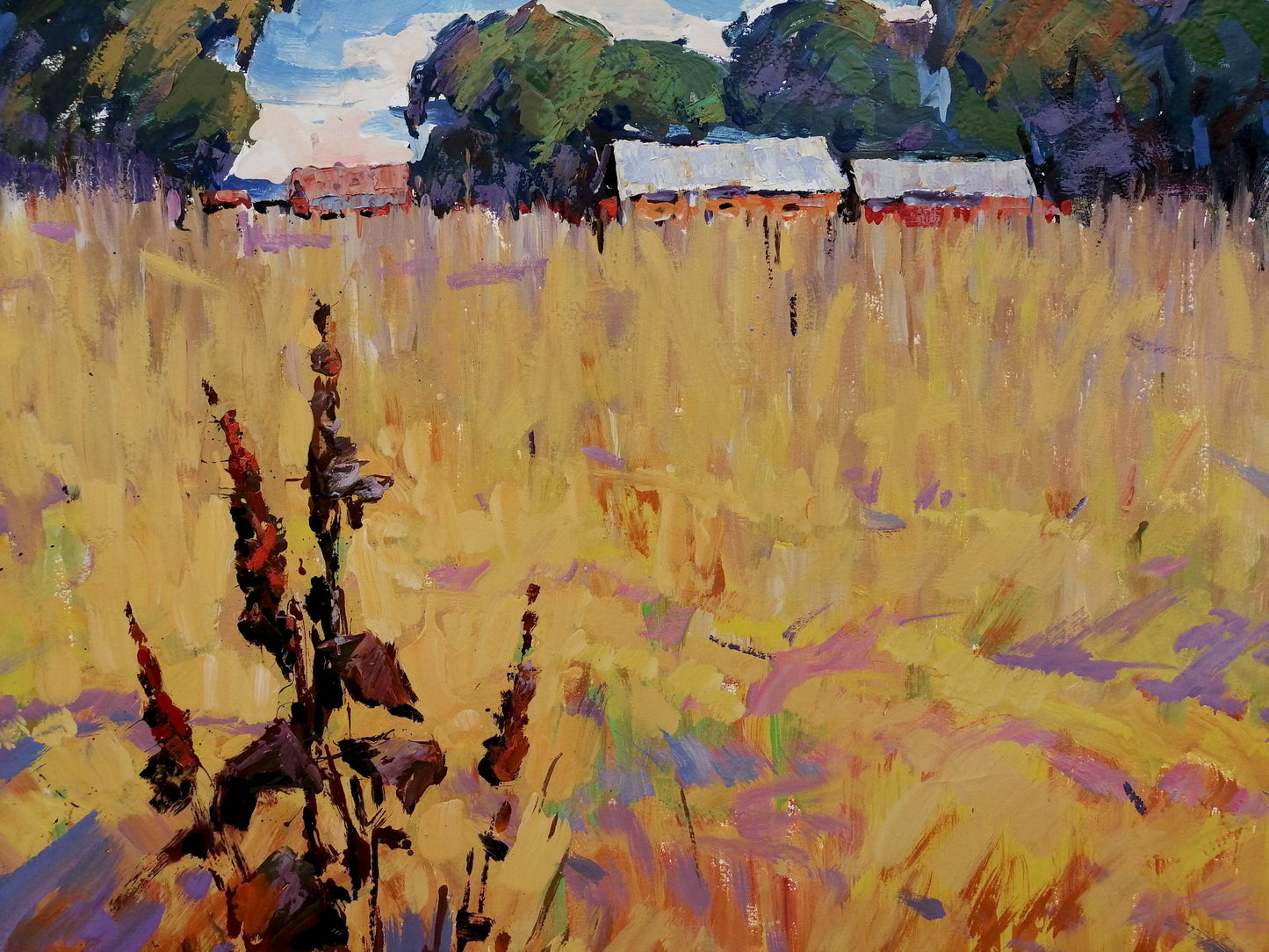 Oil painting Rural landscape