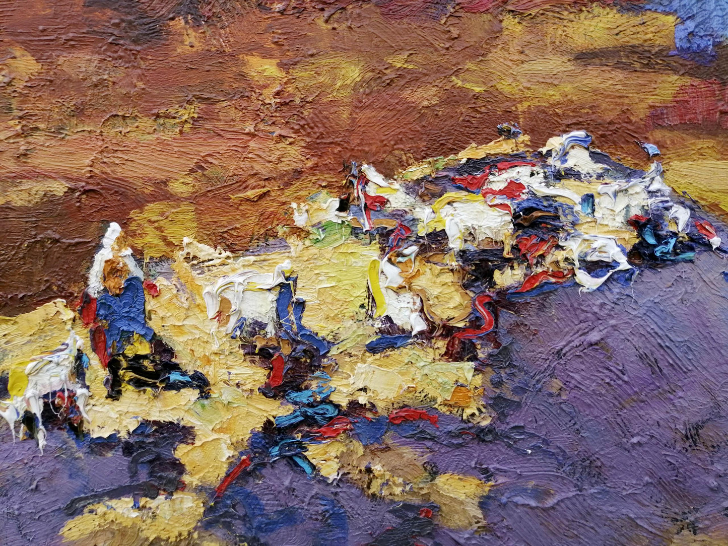 Oil Painting Village landscape Art