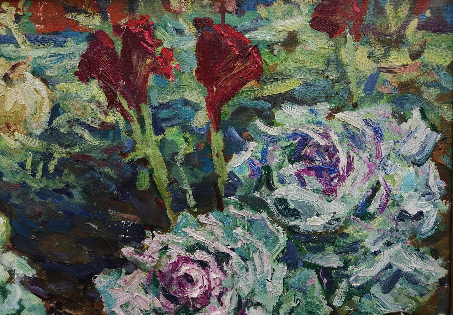 Oil painting Cabbage in the garden Ivanyuk Alex