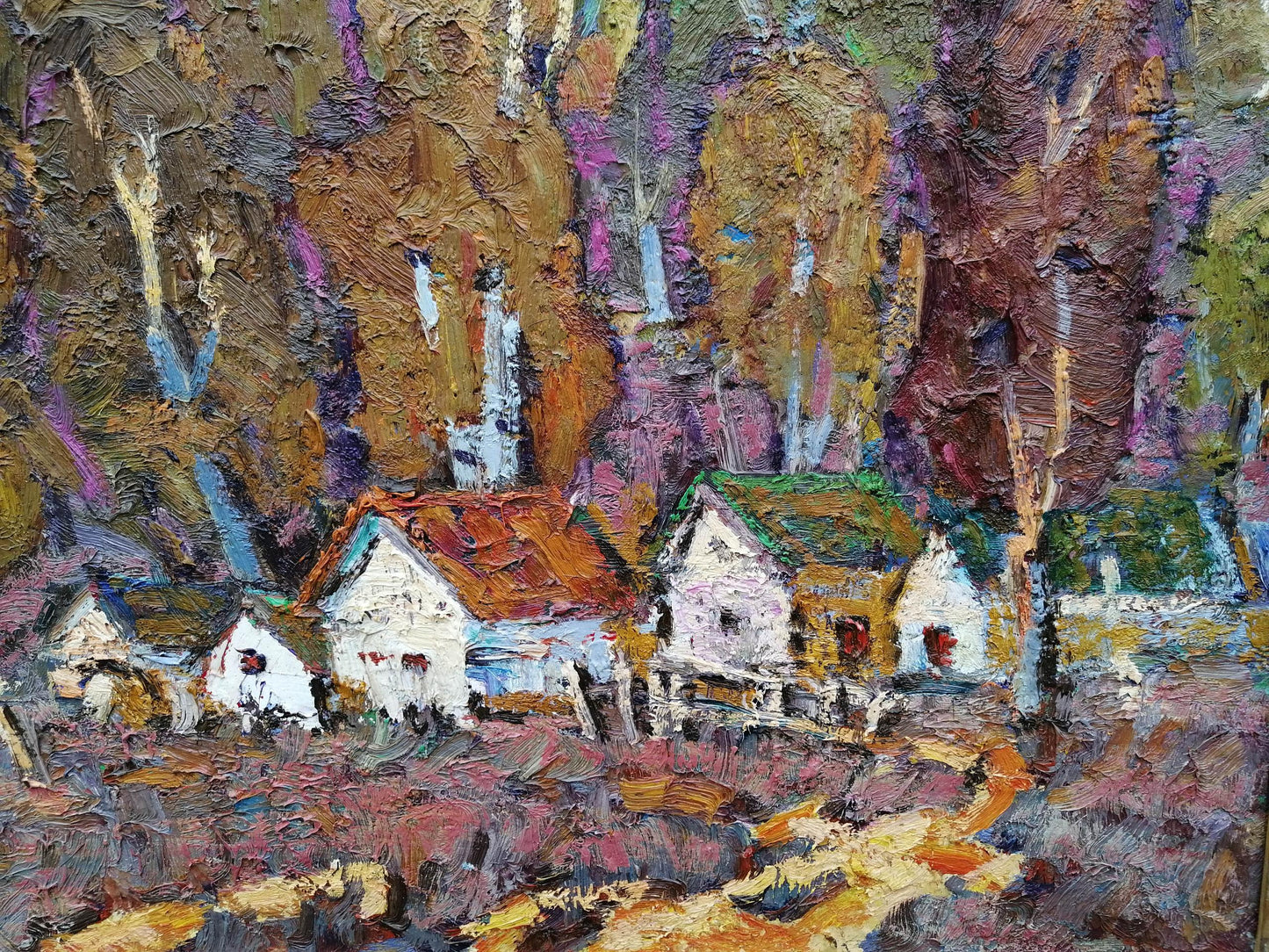 Oil Painting Village landscape Art