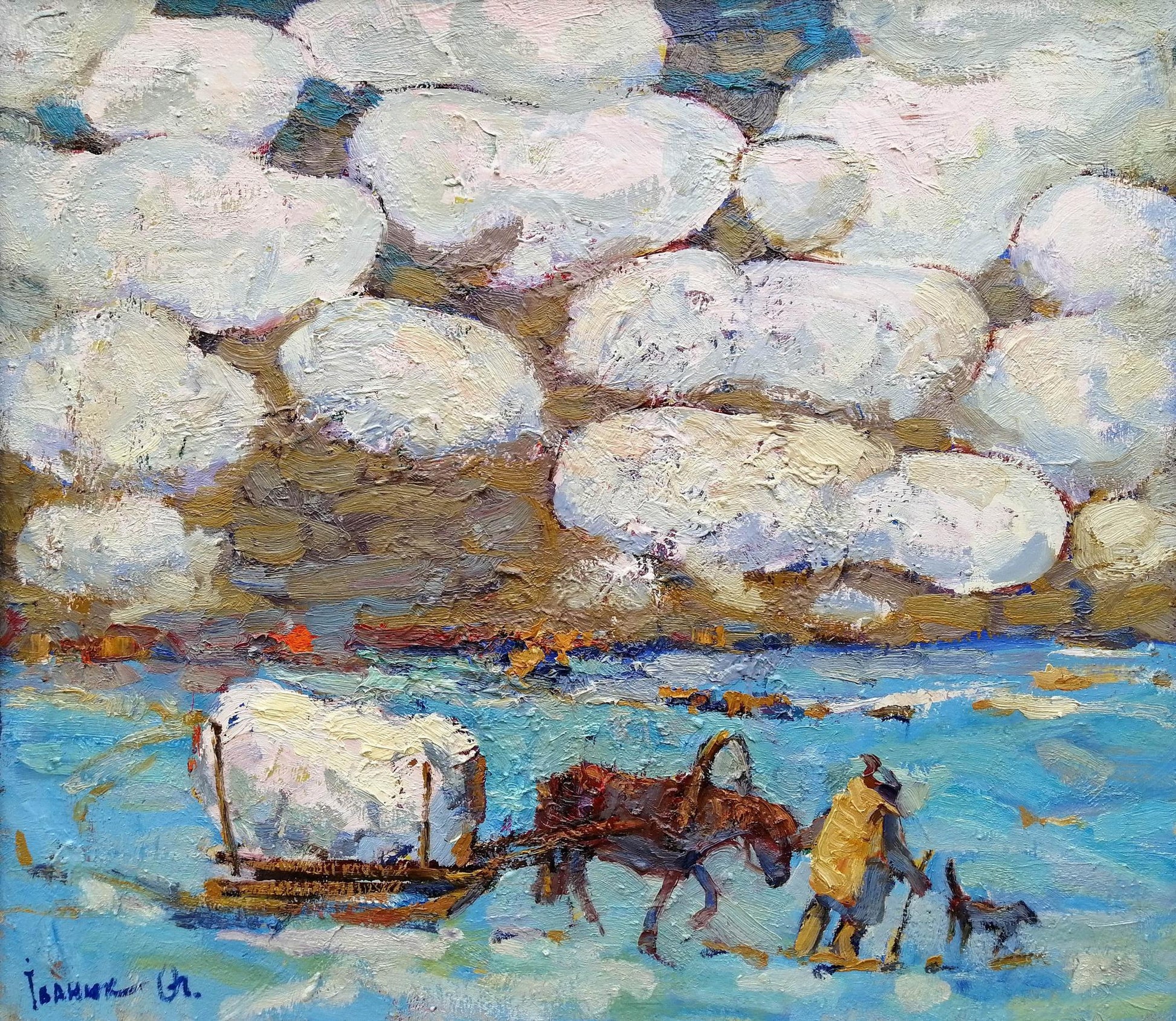 Oil painting Covered with snow Ivanyuk Alex
