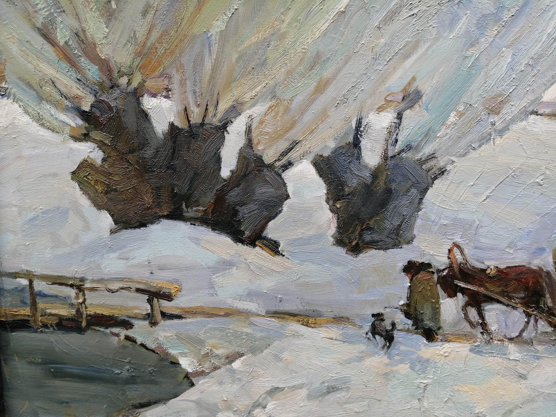 Oil Painting Village landscape
