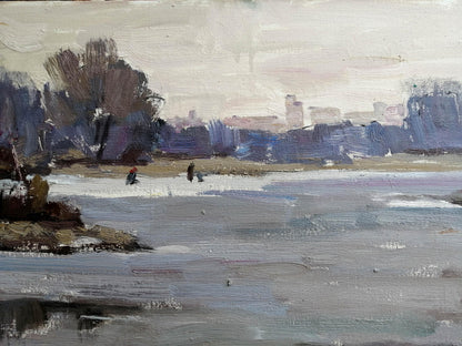 Oil Painting River landscape