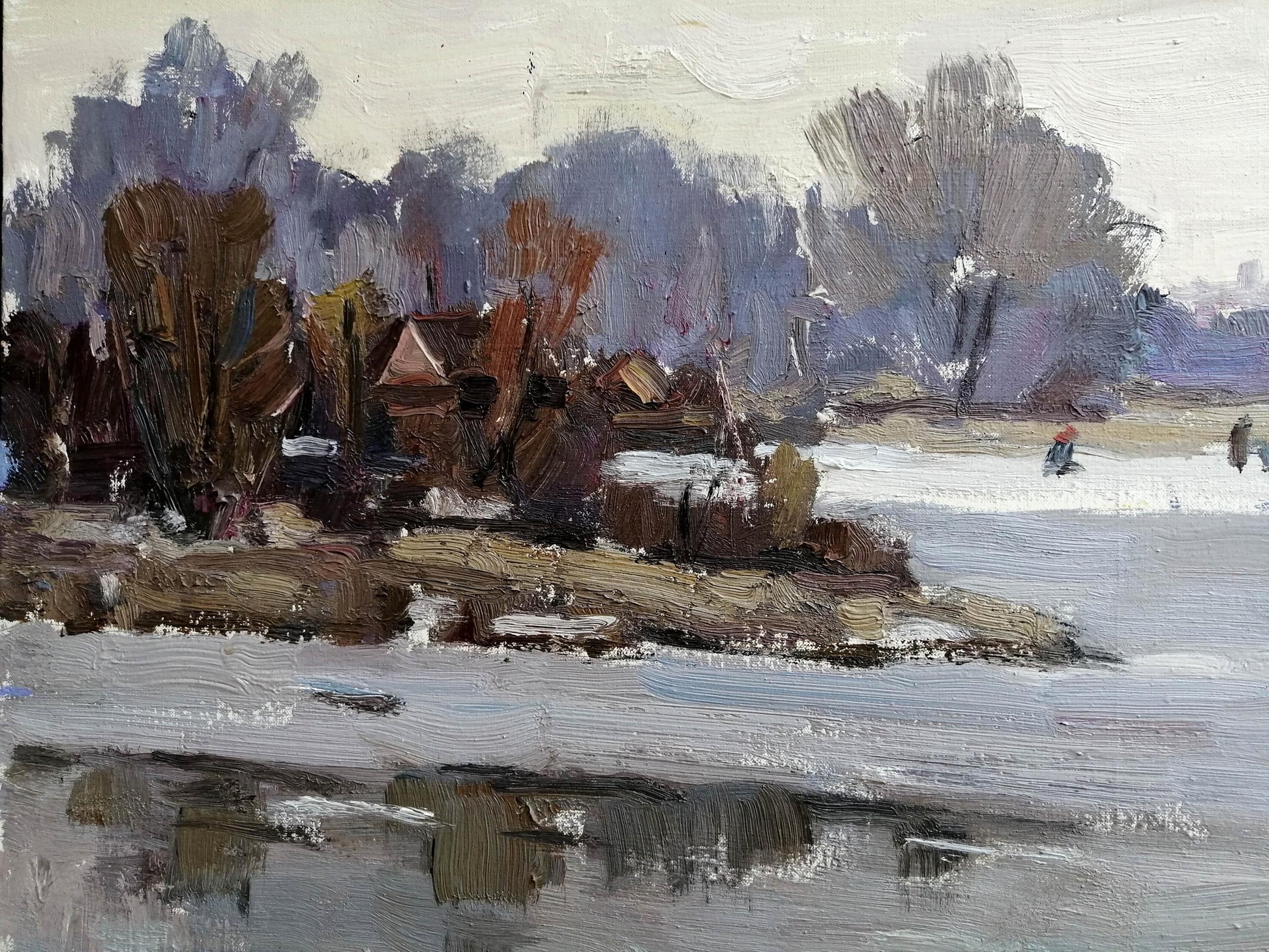 Oil Painting Winter landscape