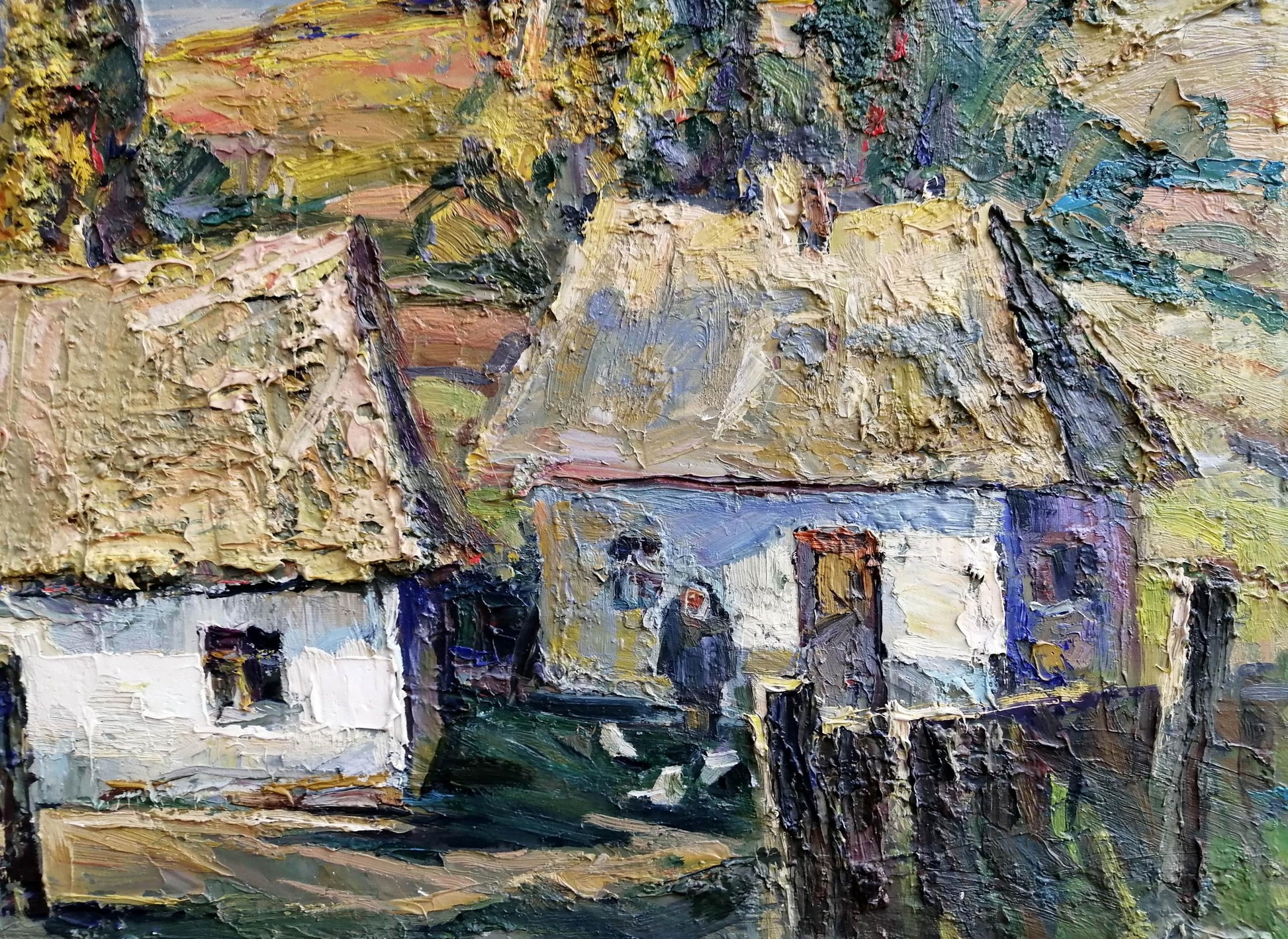 Oil Painting Village Landscape