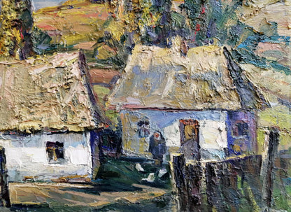 Oil Painting Village Landscape