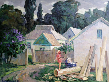Oil Painting Rural landscape
