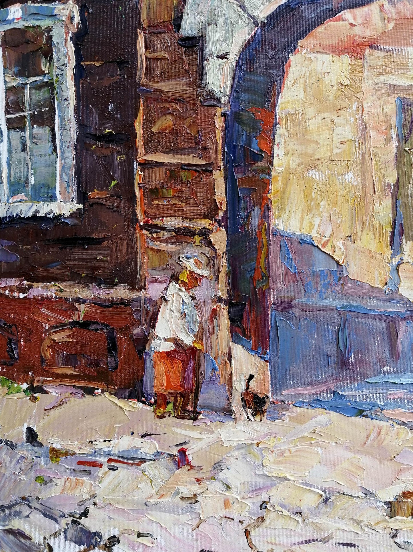 Oil painting City Landscape Old Town