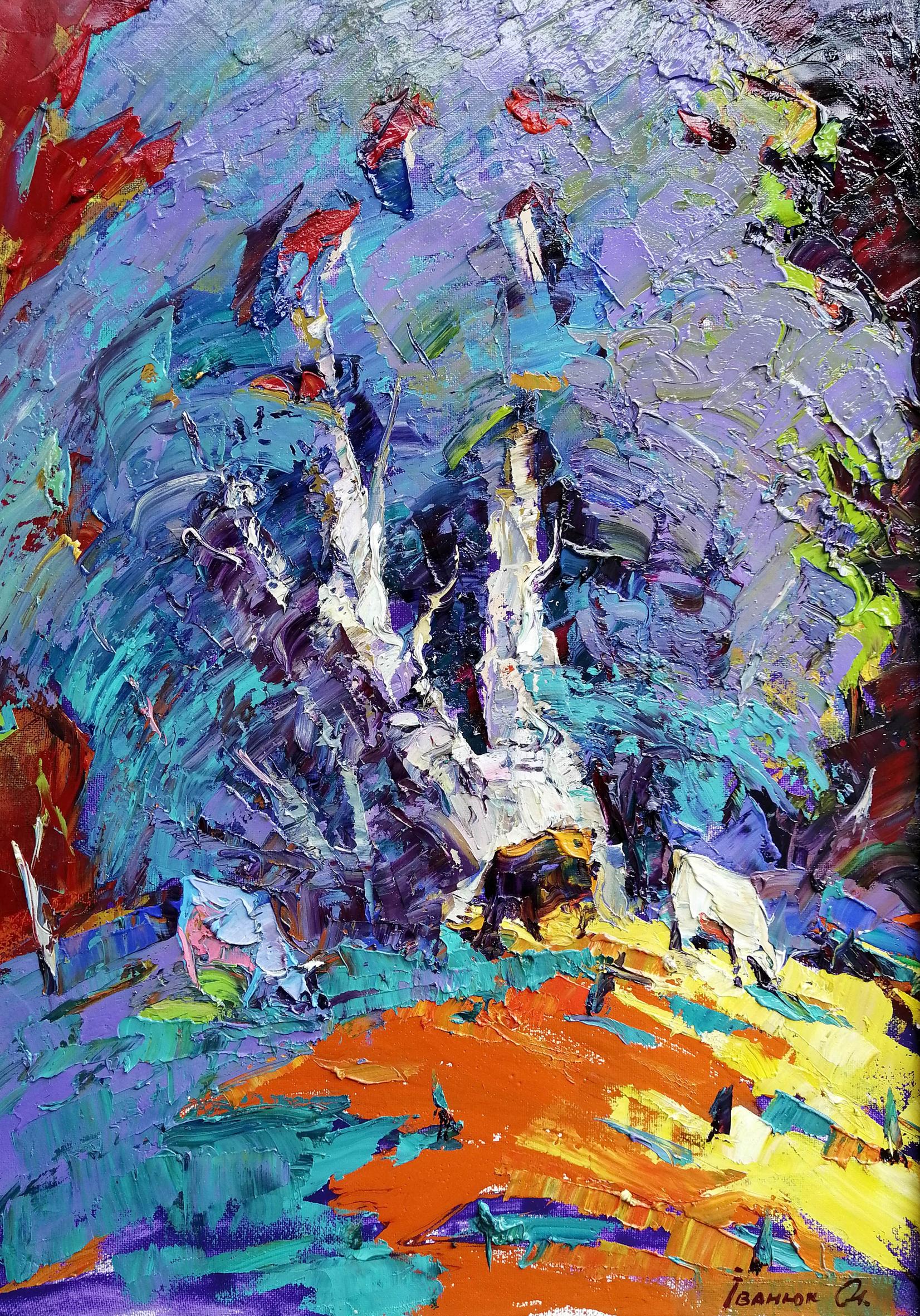 Oil painting In the shade of the trees Ivanyuk Alex