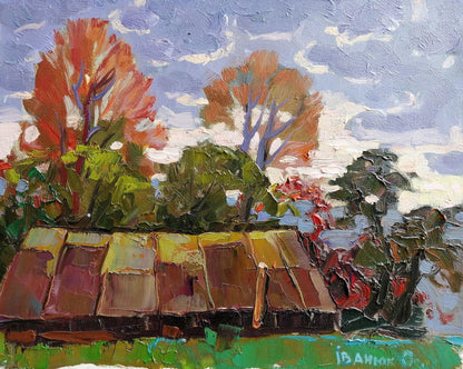 Oil painting Native home Ivanyuk Alex