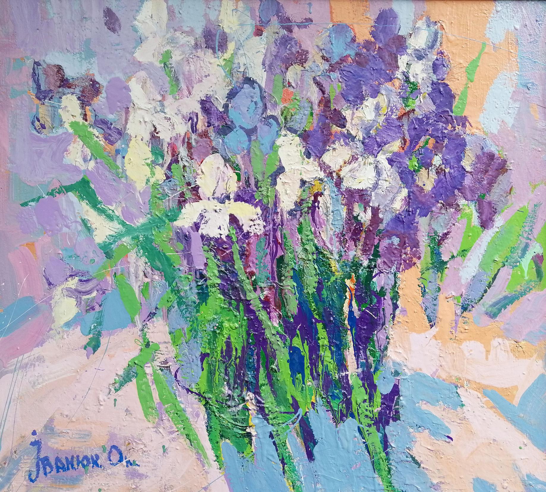 Oil painting Irises Ivanyuk Oksana