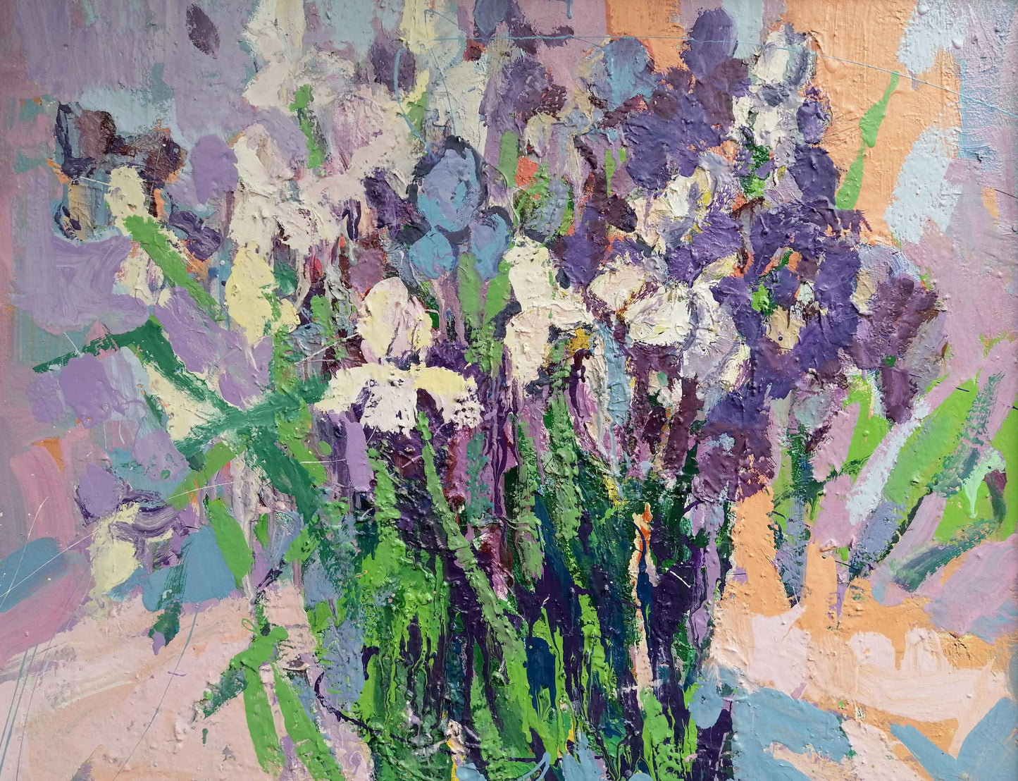 Oil painting Irises