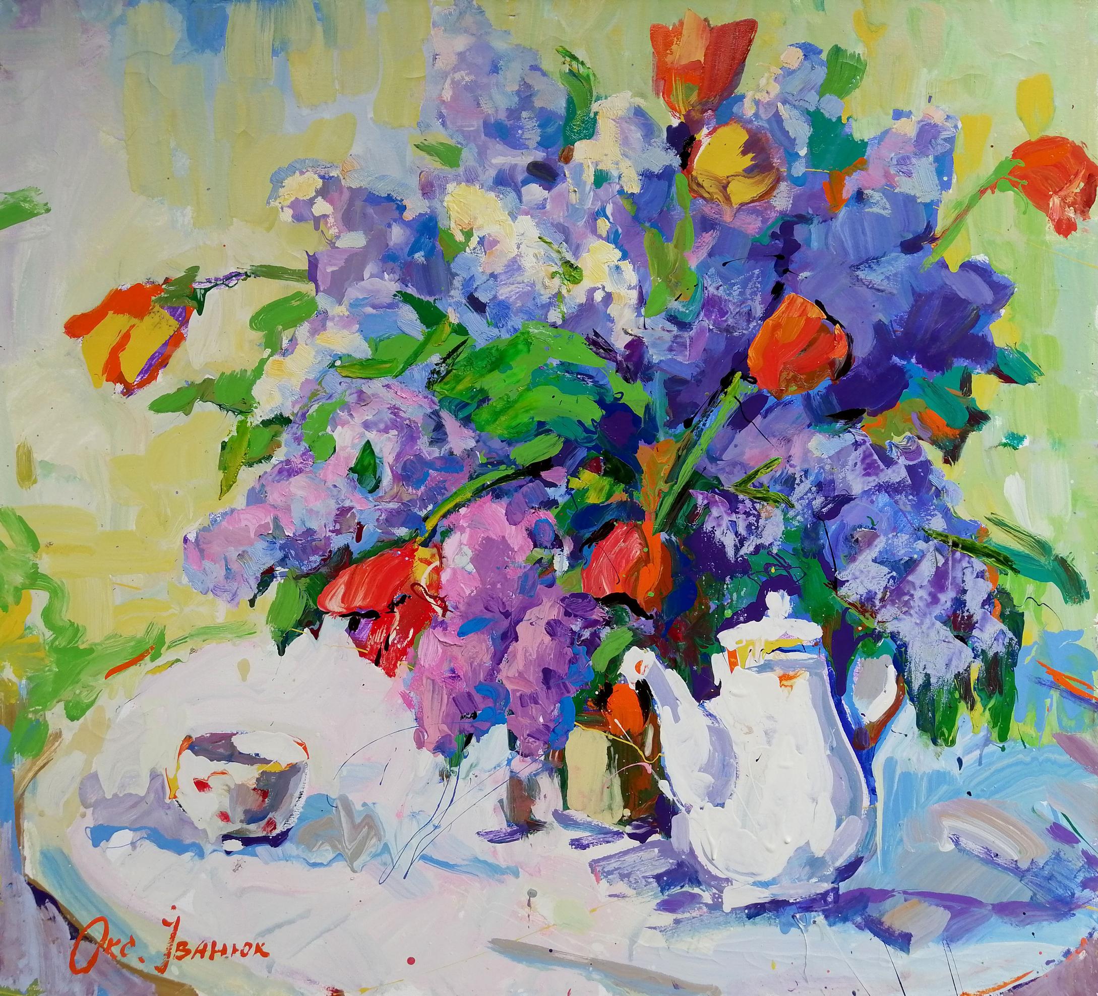 Oil painting Bouquet of flowers Ivanyuk Oksana