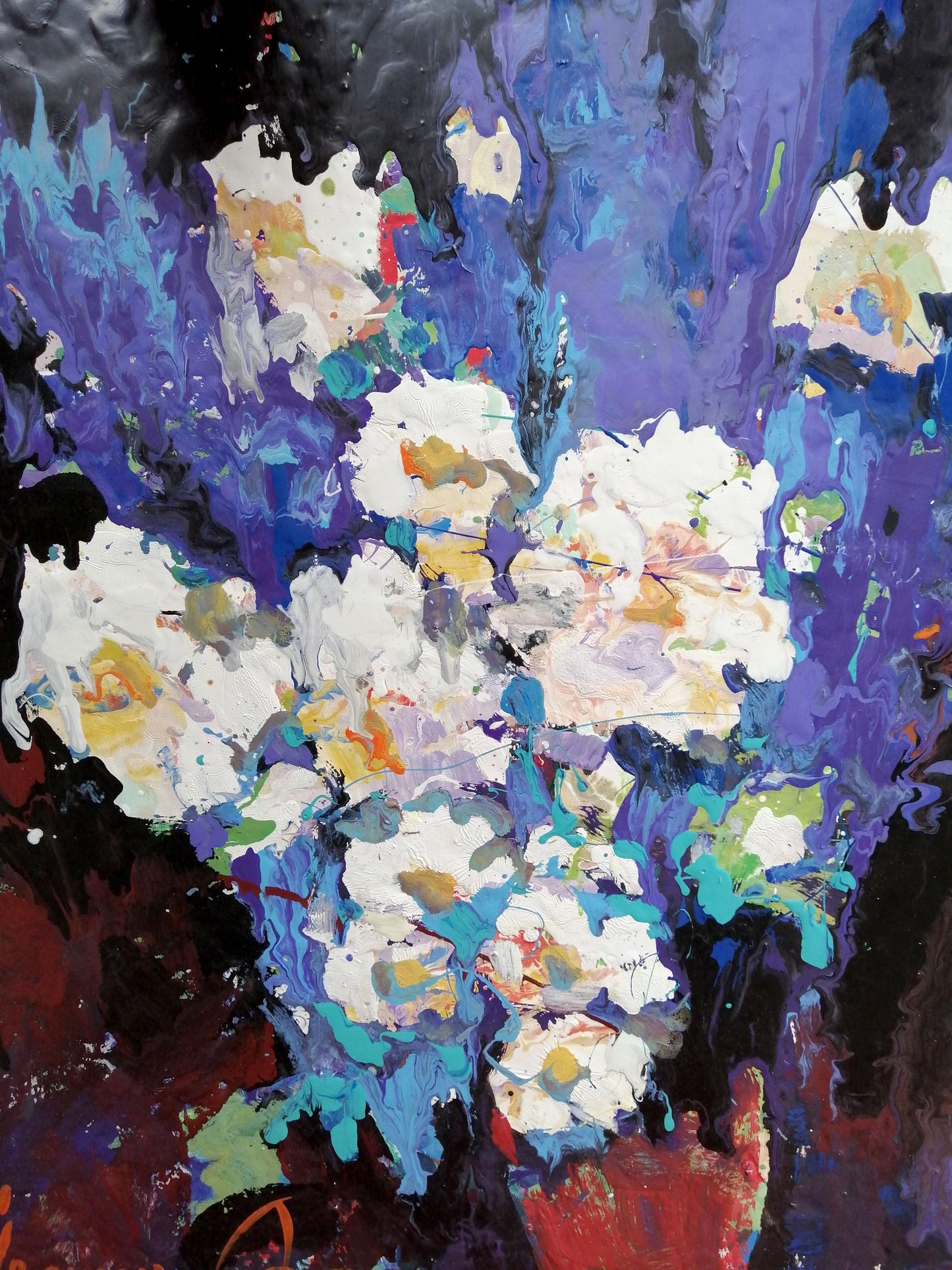 Oil painting Morning flowers 