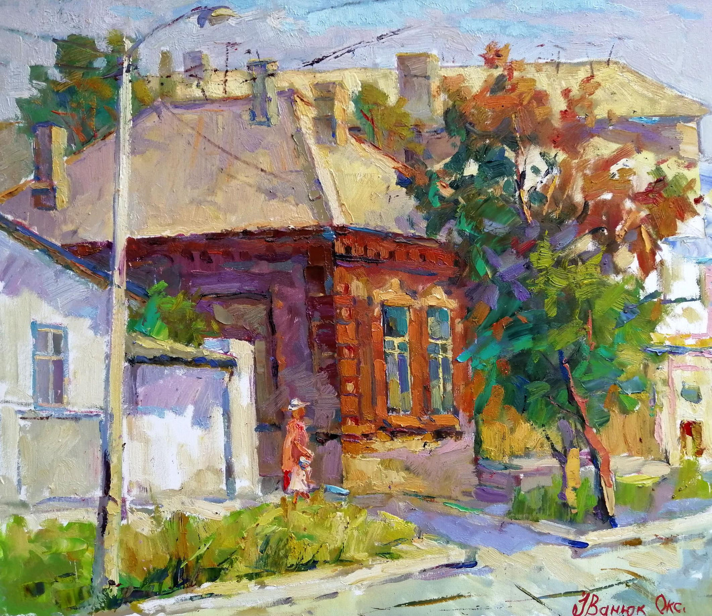 Oil painting Streets of old Mariupol Ivanyuk Oksana
