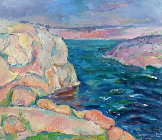 Oil painting White rock Peter Dobrev