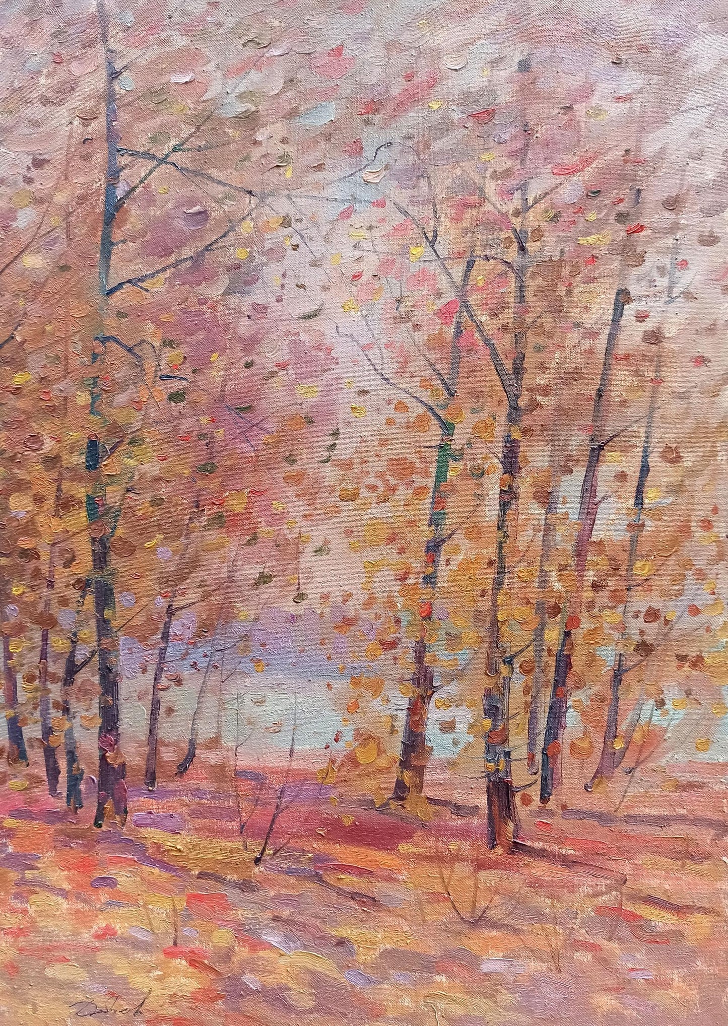 Oil painting Golden autumn Peter Dobrev