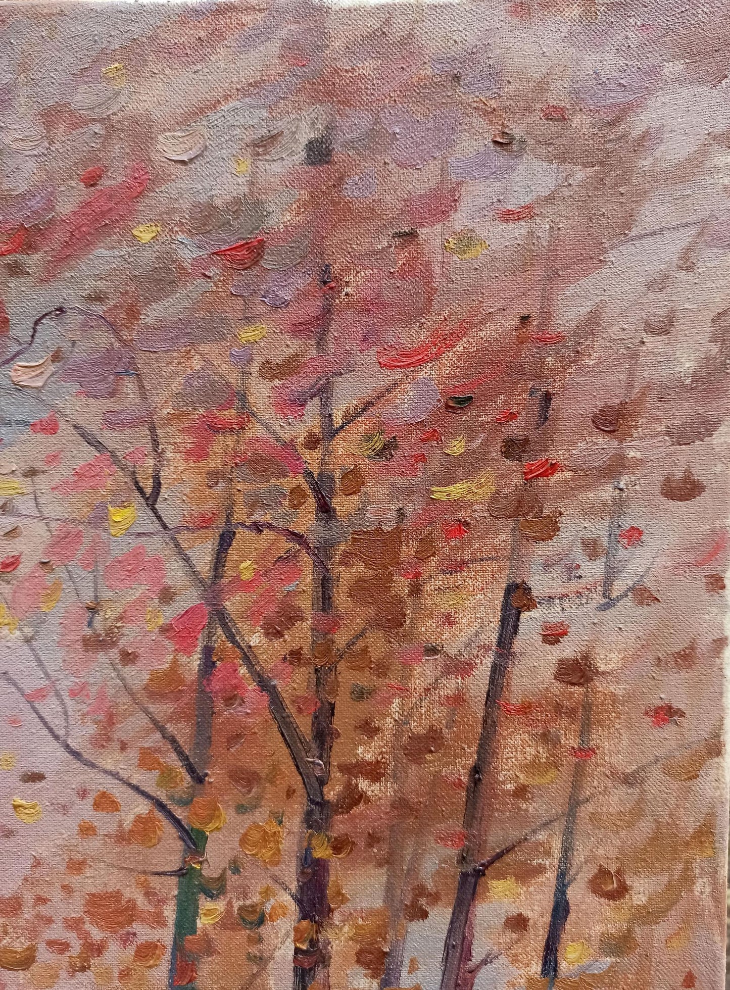 Oil painting Golden autumn Peter Dobrev