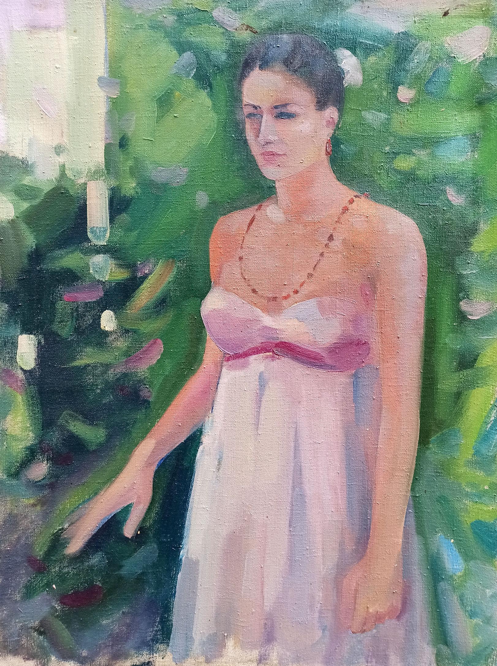 Oil painting Portrait of a girl Peter Dobrev