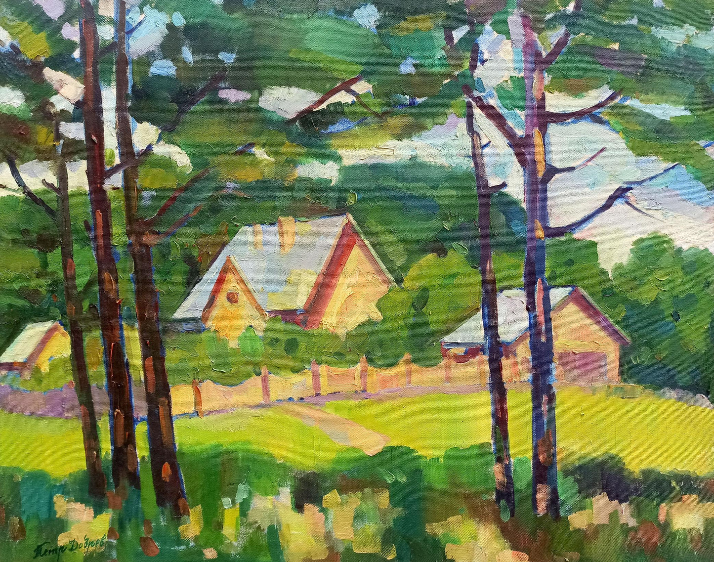 Oil painting Country houses Peter Dobrev