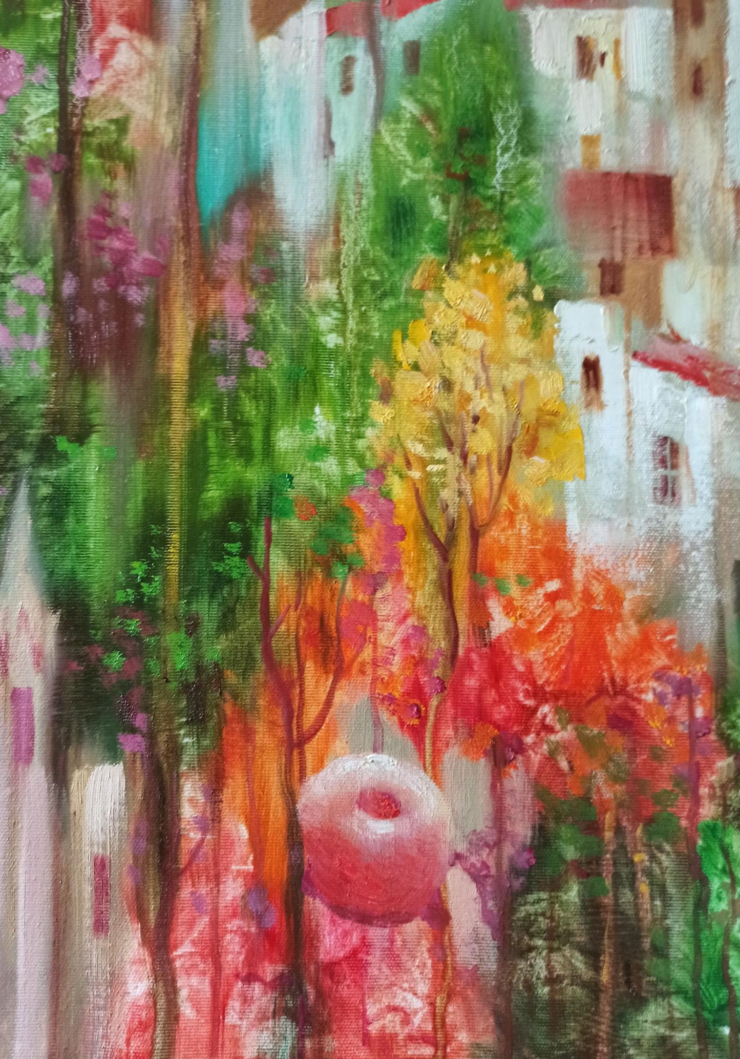 abstract city painting