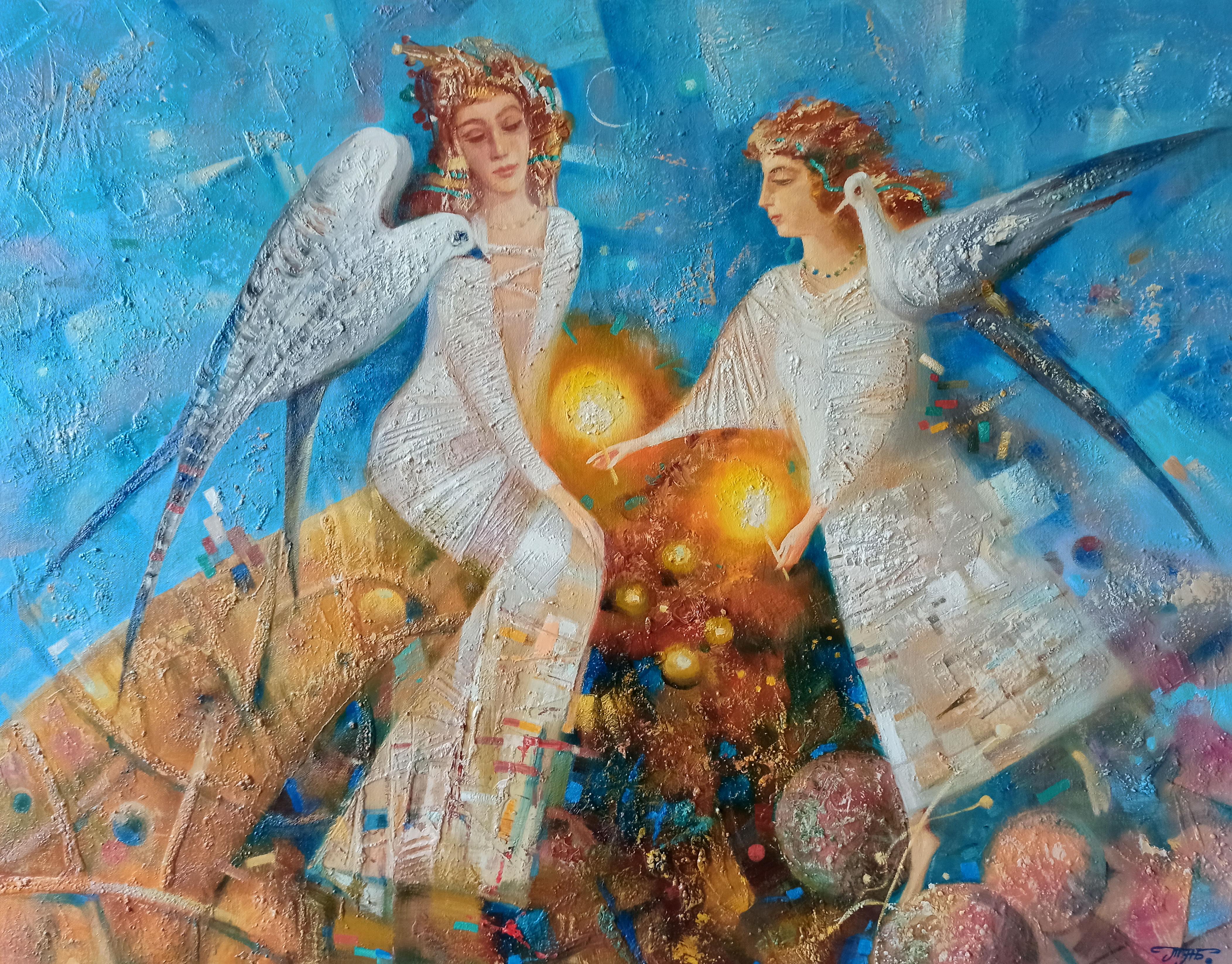 Abstract oil painting Light of memory Anatoly Borisovich Tarabanov