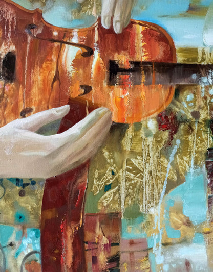 Abstract oil painting Fingers of Music Anatoly Tarabanov