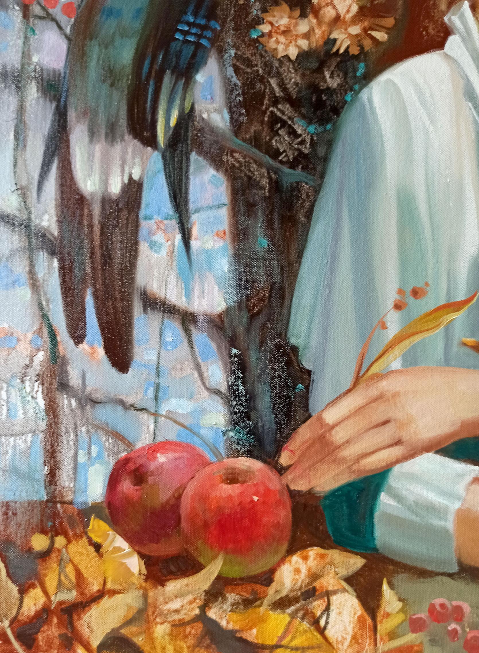 oil painting apple