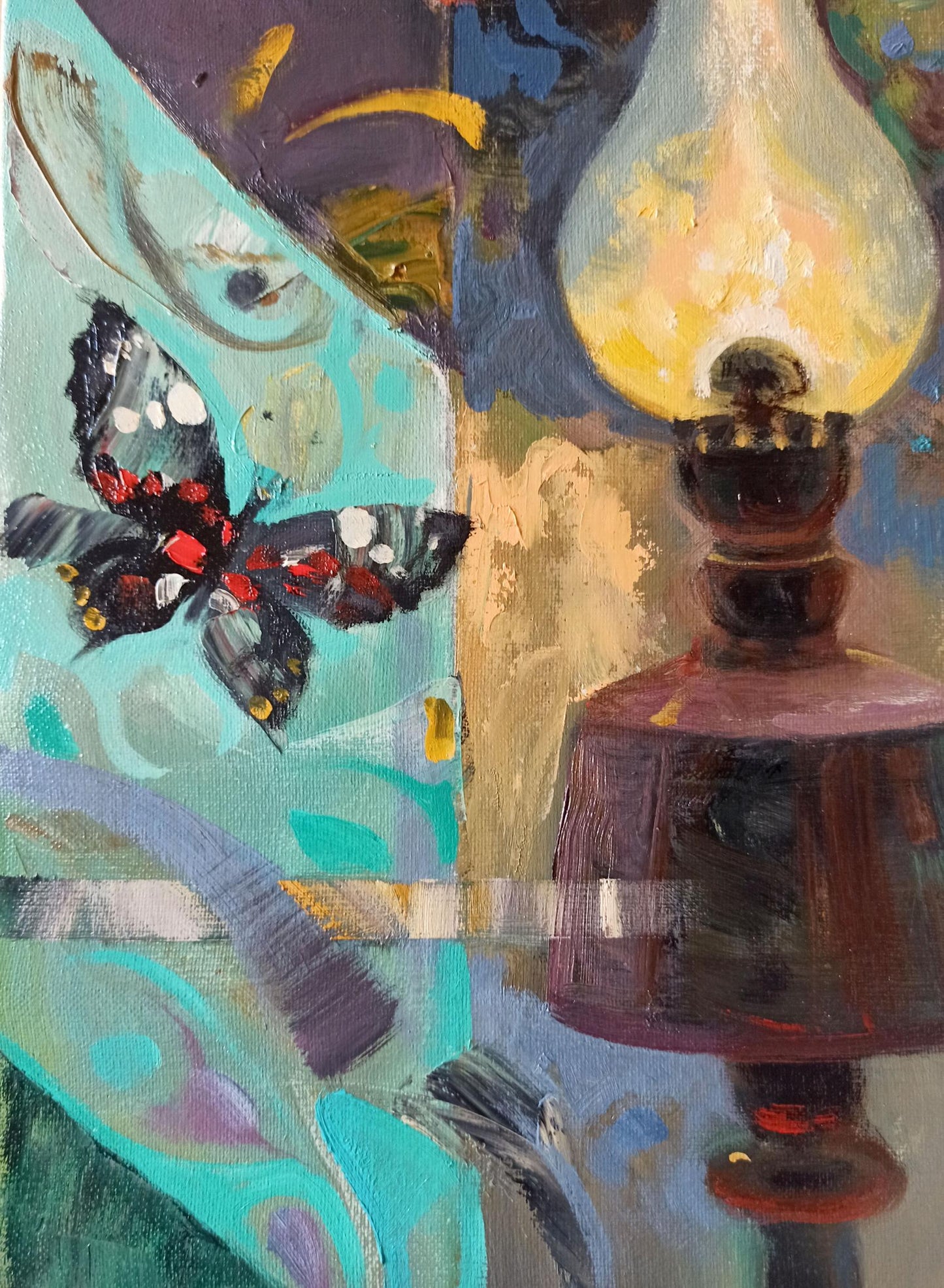 Abstract oil painting Moths Anatoly Borisovich Tarabanov