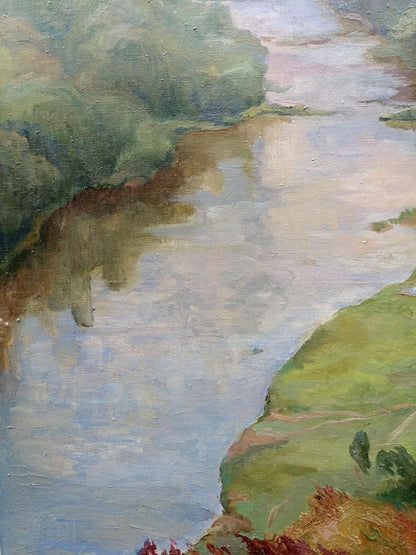 Oil painting by the river Babentsova Olena Viktorivna