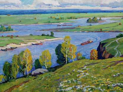 Oil painting Above the Desna Elbert Victor Davydovich