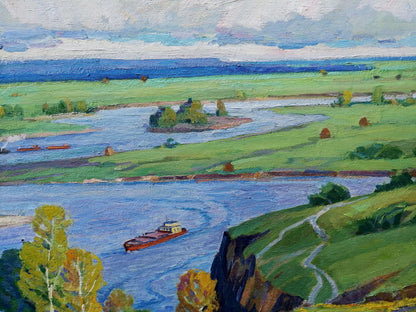 Oil painting Above the Desna Elbert Victor Davydovich