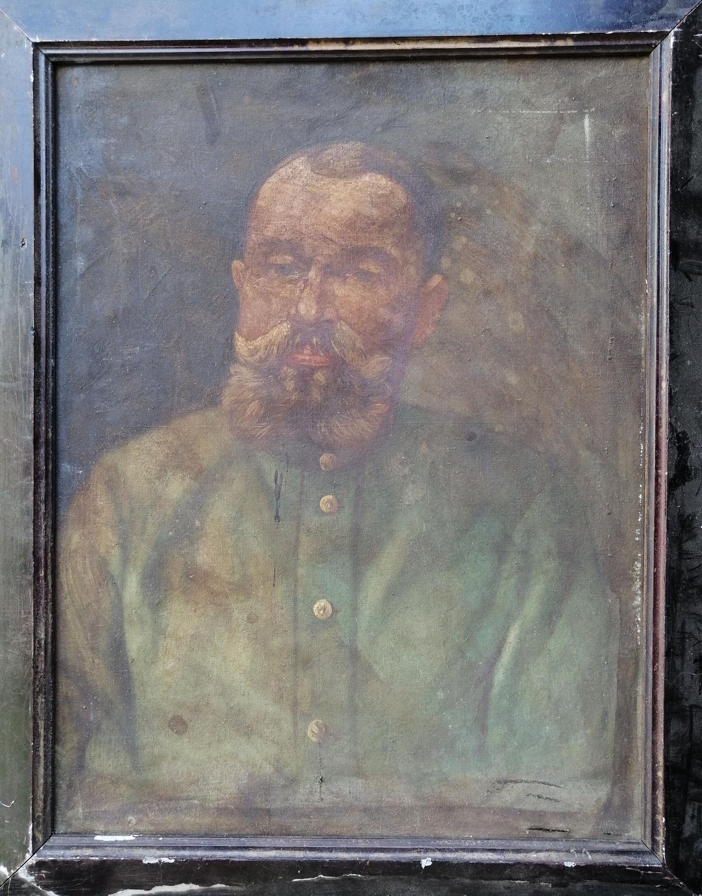 Oil painting Soldier portrait Unknown artist