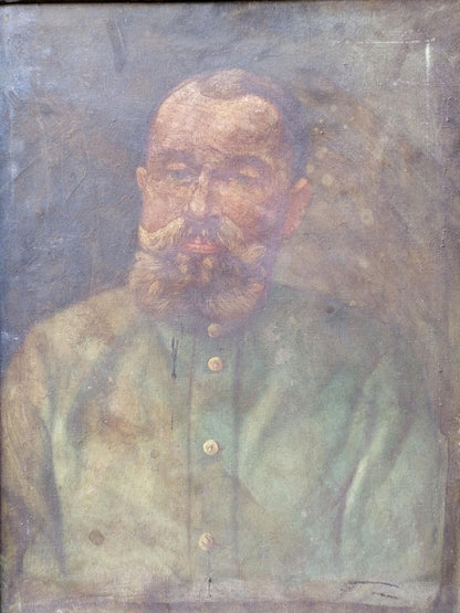 Oil painting Soldier portrait Unknown artist