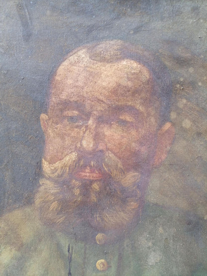 Oil painting Soldier portrait Unknown artist