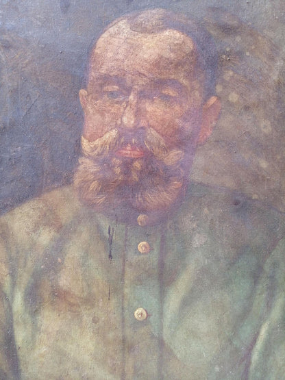 Oil painting Soldier portrait Unknown artist