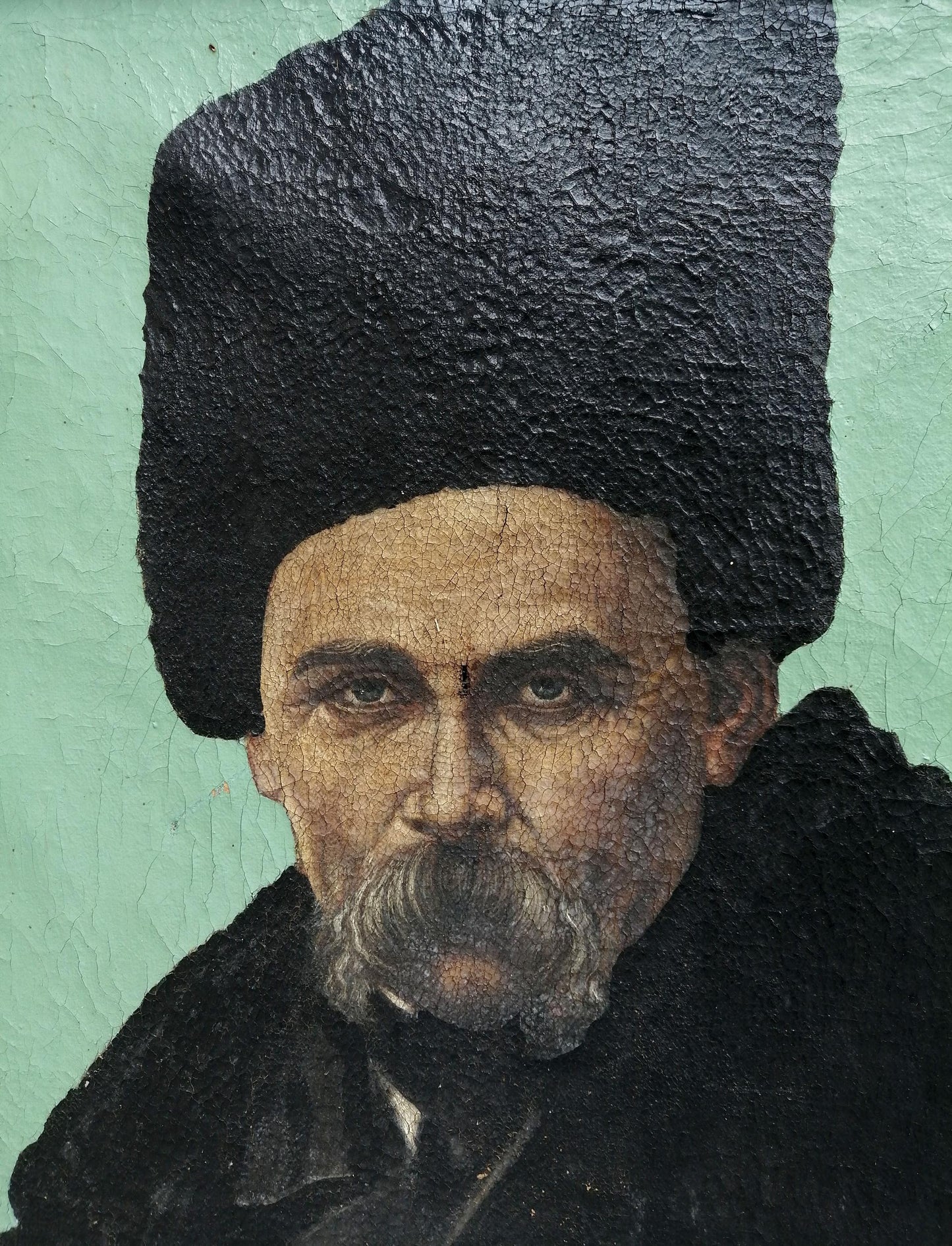 "Portrait of Taras Shevchenko" in oil, artist unidentified