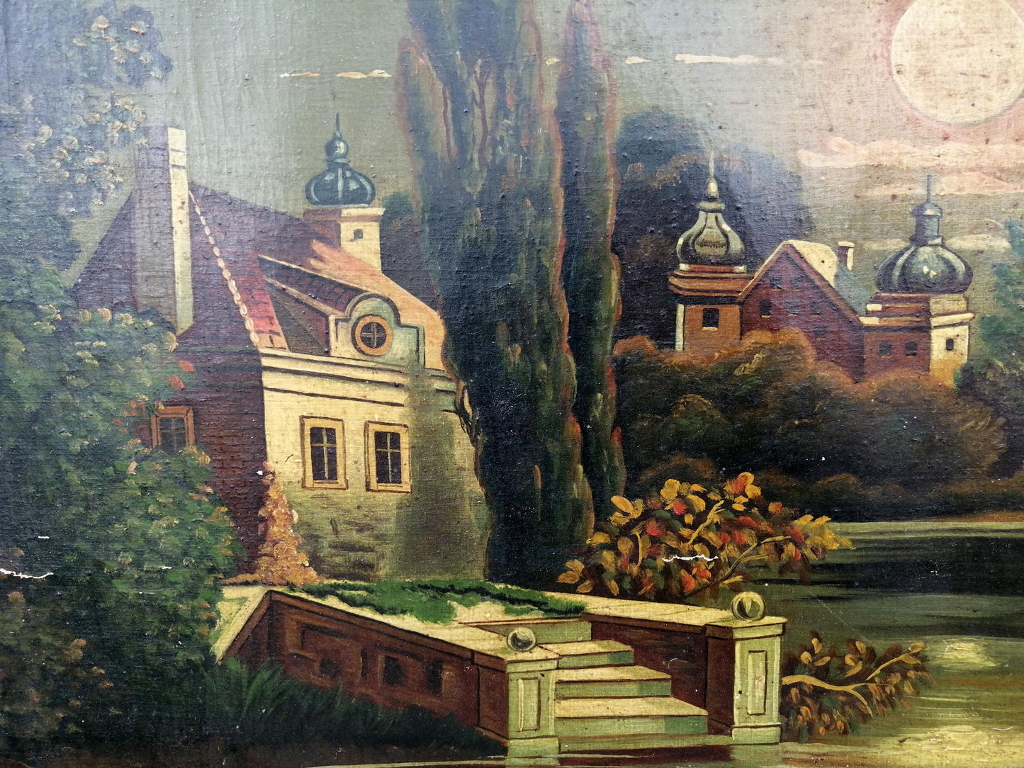 Oil painting Italian landscape Unknown artist