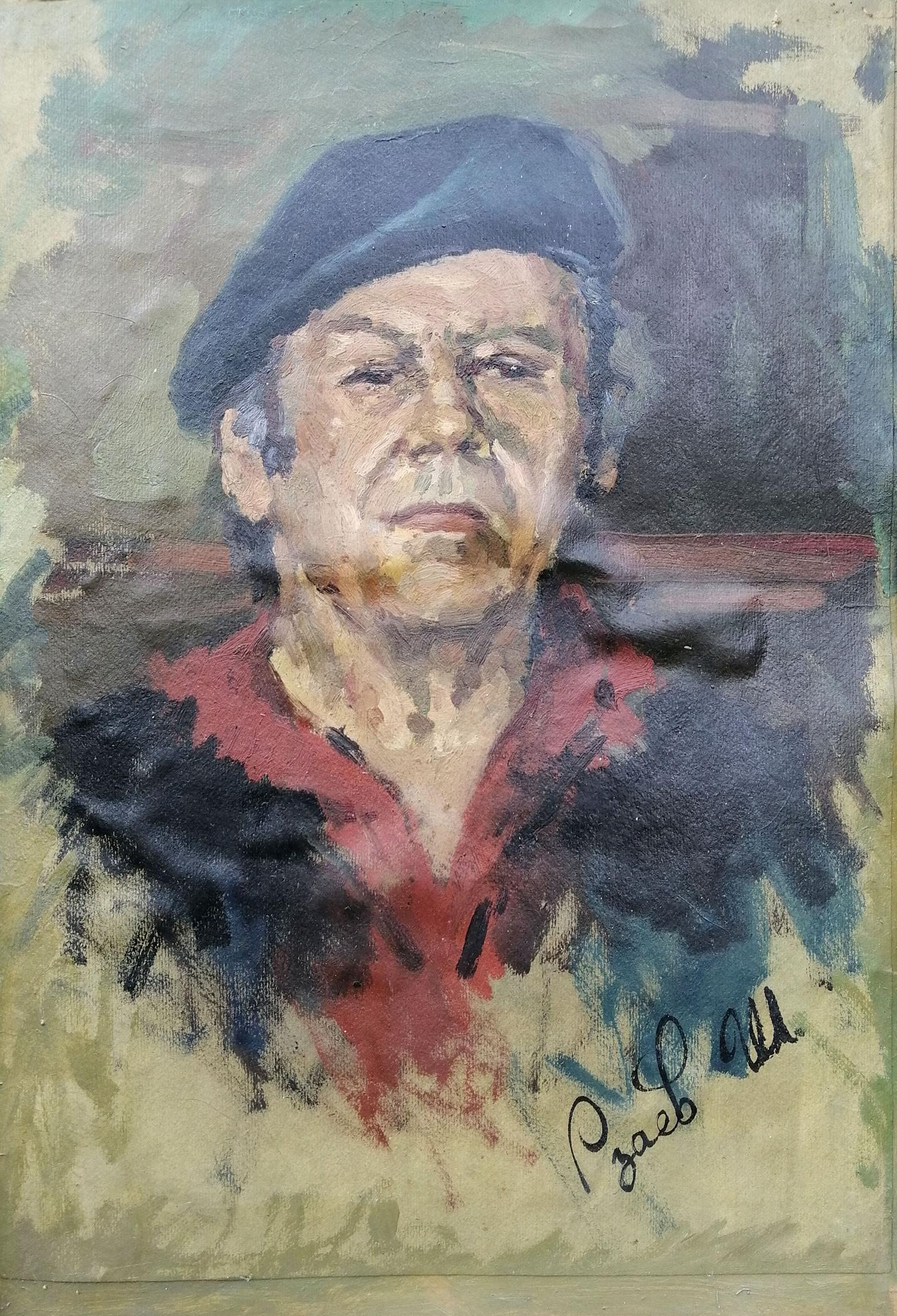 Oil painting Portrait of a man Rzayev Ibragim Sharza oglu