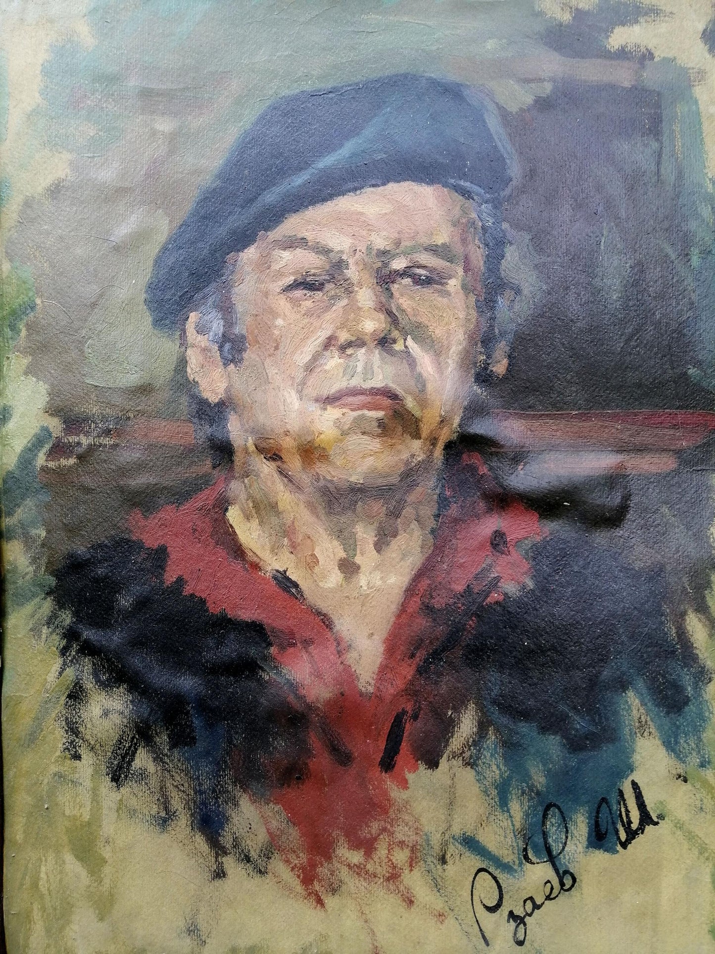 Oil painting Portrait of a man Rzayev Ibragim Sharza oglu