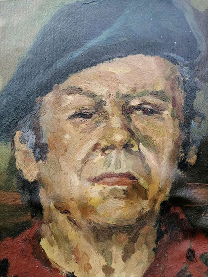 Oil painting Portrait of a man Rzayev Ibragim Sharza oglu