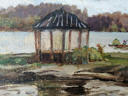 Oil painting Rest by the river Unknown artist