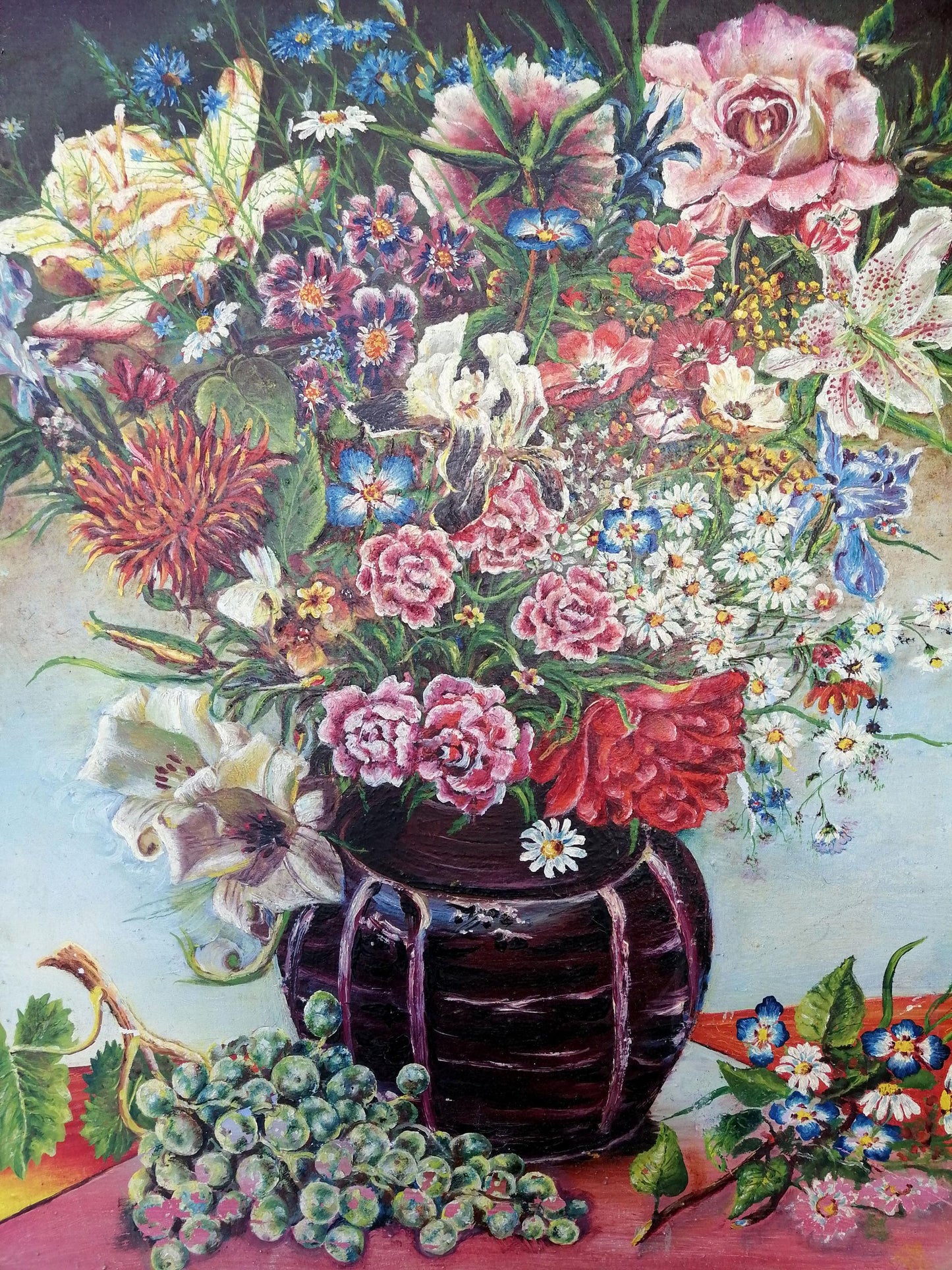 Oil painting Spring flowers Unknown artist