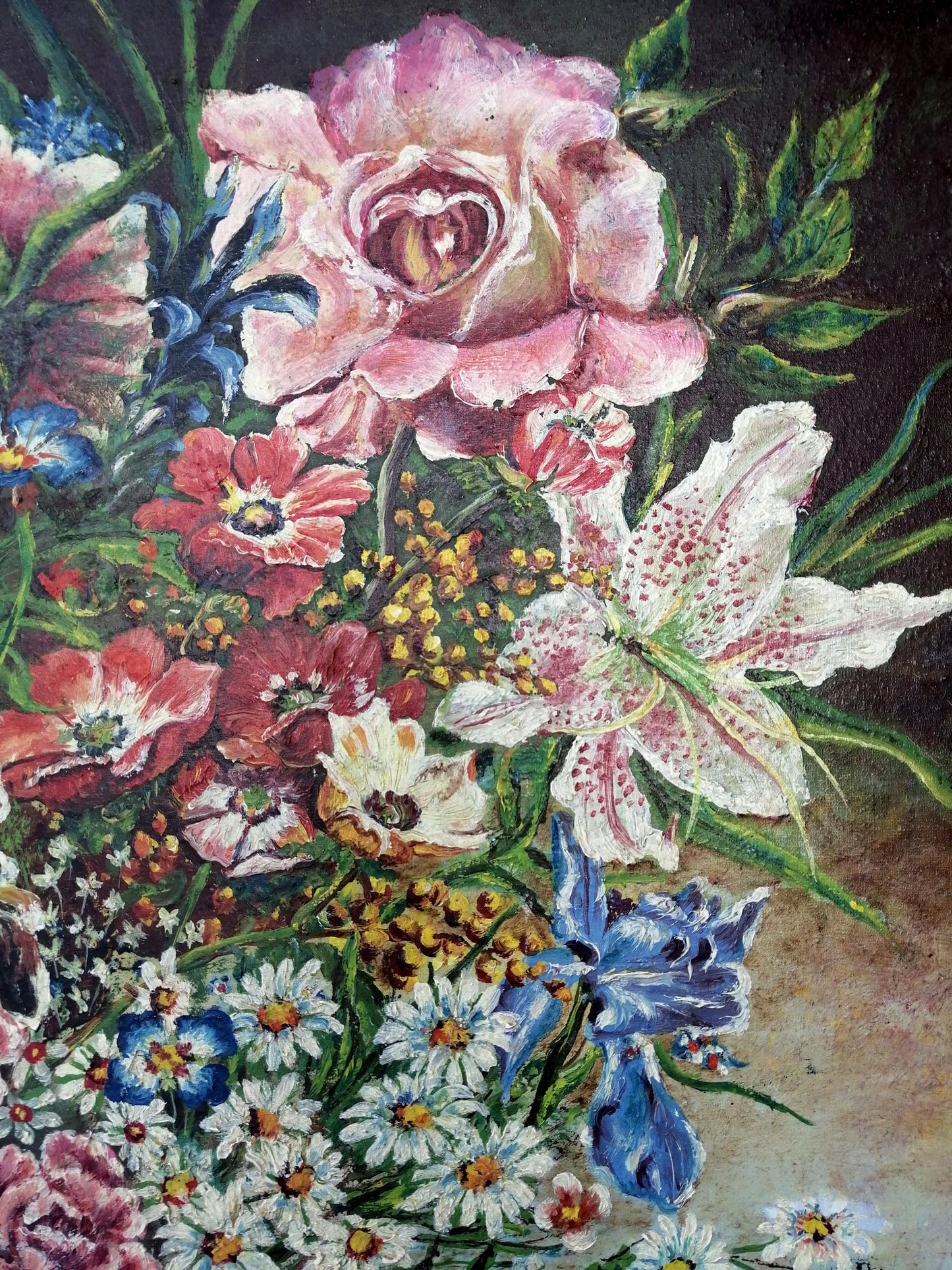 Oil painting Spring flowers Unknown artist